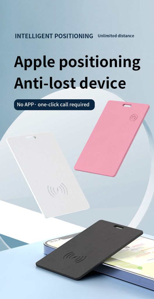 Airtag Card Wallet Tracker, Smart Bluetooth Item Tracker and Key Finder, Works with Apple Find My (iOS Only), Slim Smart Card for Luggage Tags, Wallet, Suitcase, Passports, Backpack & More, Ultra-Thin